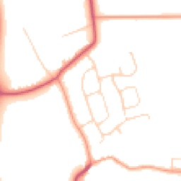 Daytime road noise heatmap for PE6 9DJ