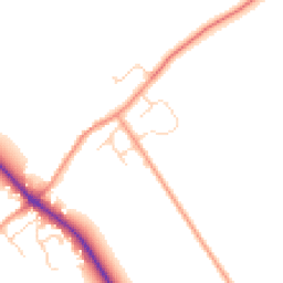 Daytime road noise heatmap for PE6 9LE