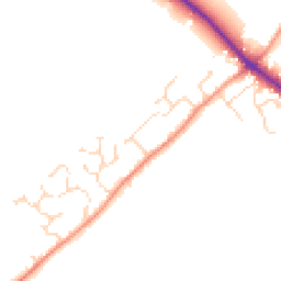 Daytime road noise heatmap for PE6 9LX