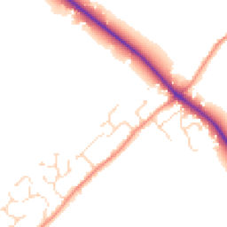 Daytime road noise heatmap for PE6 9NB