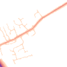 Daytime road noise heatmap for PE6 9PJ