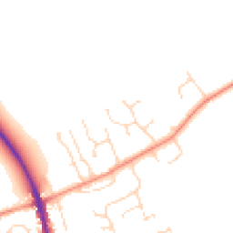 Daytime road noise heatmap for PE6 9PL