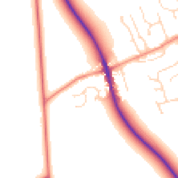 Daytime road noise heatmap for PE6 9QR