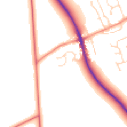 Daytime road noise heatmap for PE6 9QS