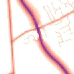 Daytime road noise heatmap for PE6 9QT