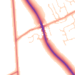 Daytime road noise heatmap for PE6 9QU