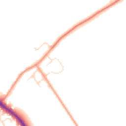 Daytime road noise heatmap for PE6 9RB