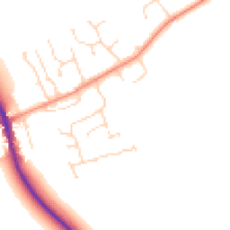 Daytime road noise heatmap for PE6 9RN