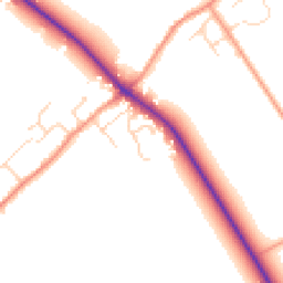 Daytime road noise heatmap for PE6 9RR