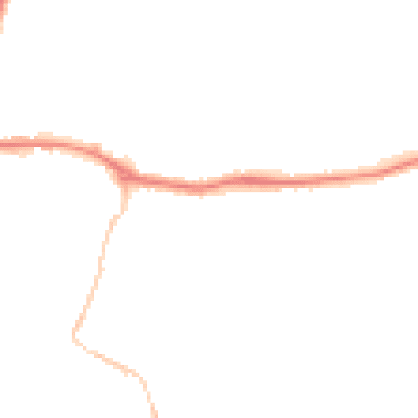 Night-time road noise heatmap for PE7 1NS