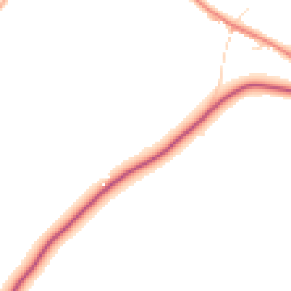 Daytime road noise heatmap for PL13 1QN