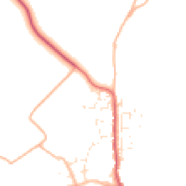 Daytime road noise heatmap for PL13 2FP