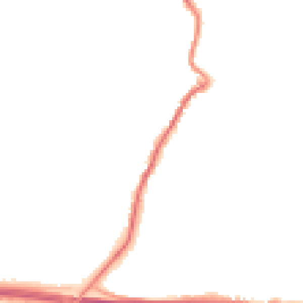 Night-time road noise heatmap for PL15 7BW