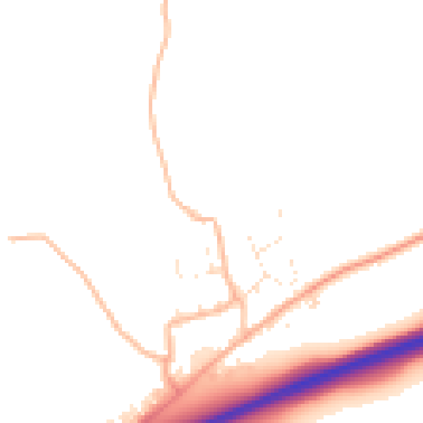 Daytime road noise heatmap for PL15 7EX