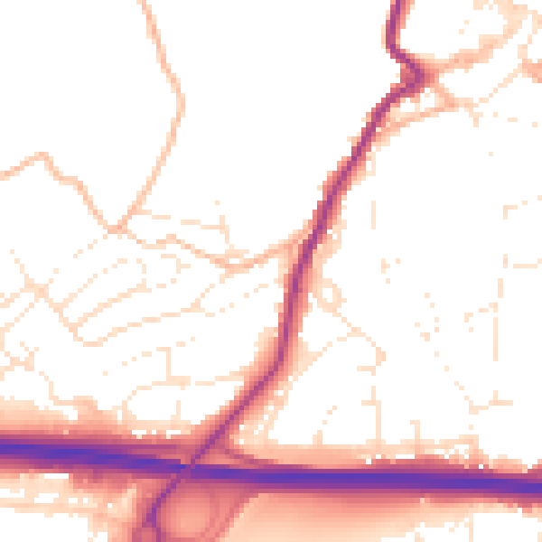 Daytime road noise heatmap for PL15 7FL
