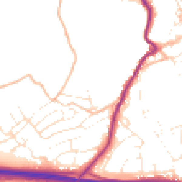Daytime road noise heatmap for PL15 7FR
