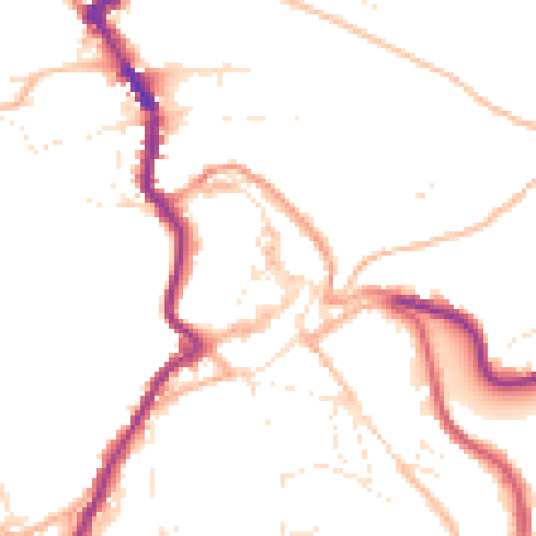 Daytime road noise heatmap for PL15 8AP