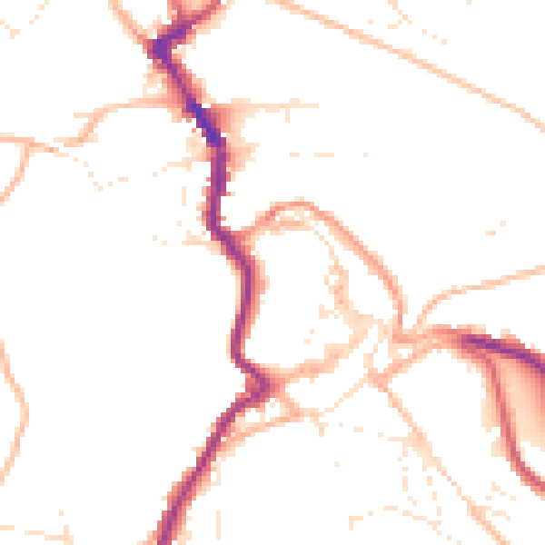 Daytime road noise heatmap for PL15 8BA