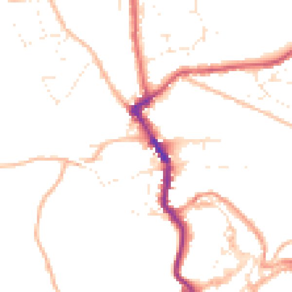 Daytime road noise heatmap for PL15 8EJ