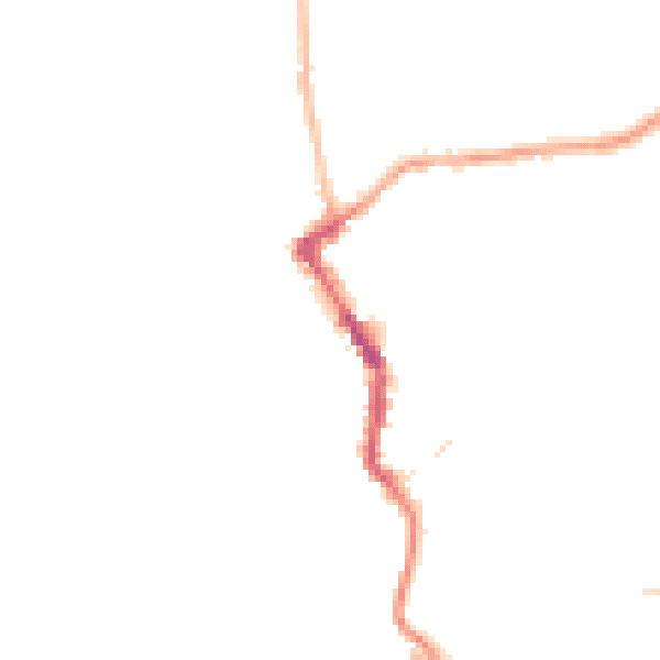 Night-time road noise heatmap for PL15 8EJ