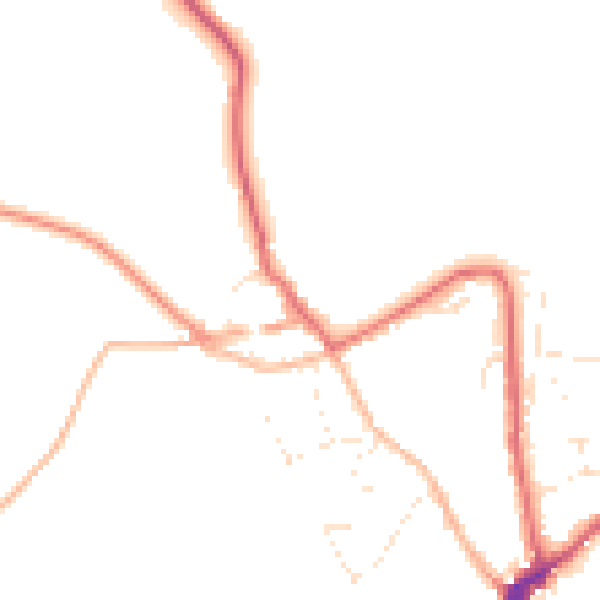 Daytime road noise heatmap for PL15 8HG