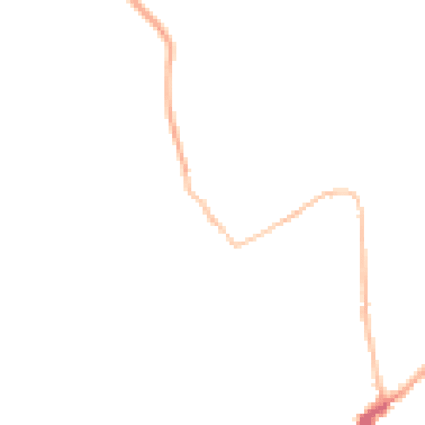 Night-time road noise heatmap for PL15 8HG