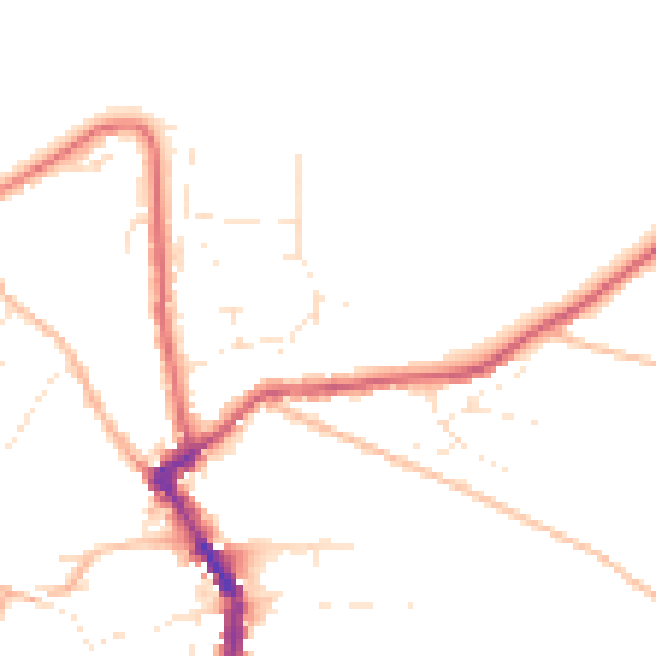 Daytime road noise heatmap for PL15 8XL