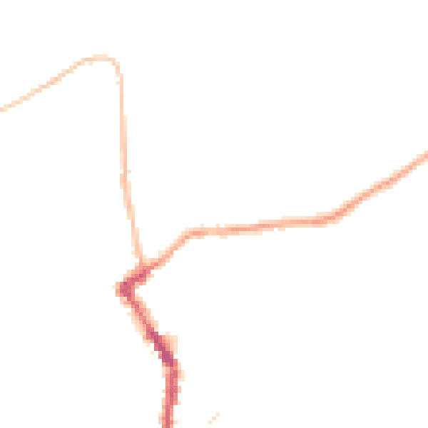 Night-time road noise heatmap for PL15 8XN