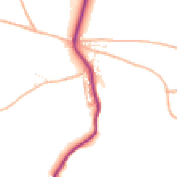 Daytime road noise heatmap for PL15 9PQ