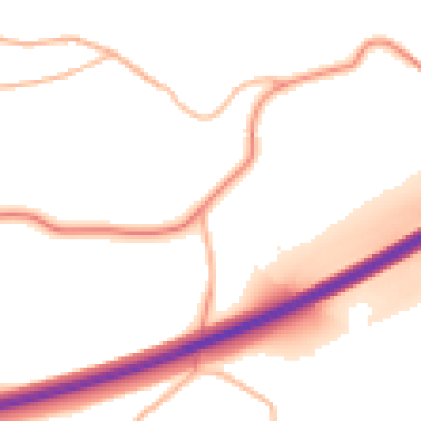 Daytime road noise heatmap for PL15 9QT