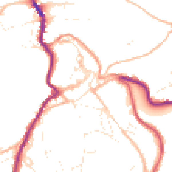 Daytime road noise heatmap for PL15 9TE