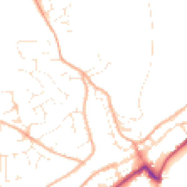 Daytime road noise heatmap for PL19 0DL