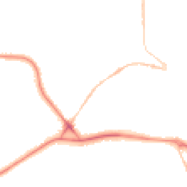 Night-time road noise heatmap for PL25 5JG