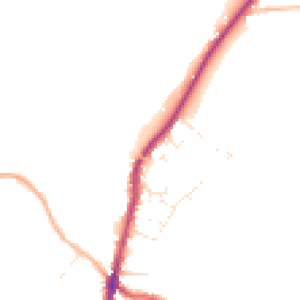 Daytime road noise heatmap for PL26 8JW