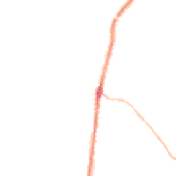 Night-time road noise heatmap for PL26 8PT