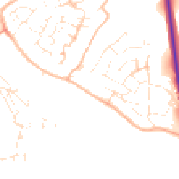 Daytime road noise heatmap for PL27 6AF