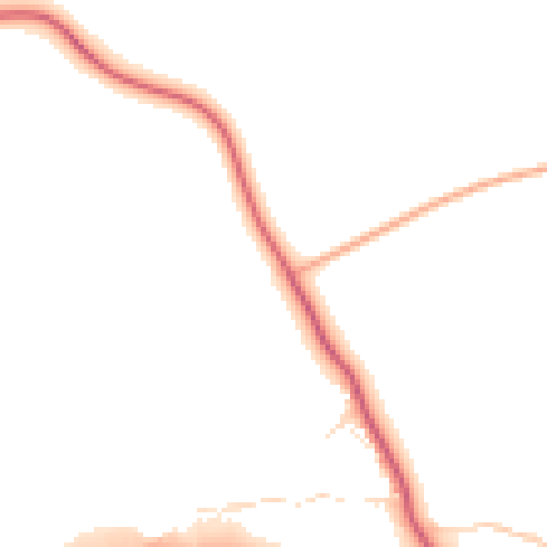 Daytime road noise heatmap for PL27 6EH