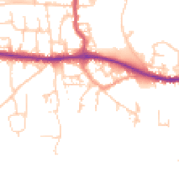Daytime road noise heatmap for PO10 7AG