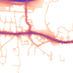 Daytime road noise heatmap for PO10 7AU