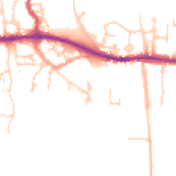 Daytime road noise heatmap for PO10 7BE