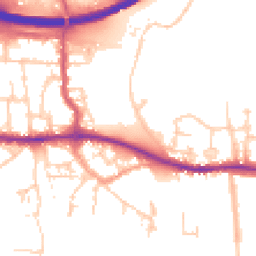 Daytime road noise heatmap for PO10 7BP