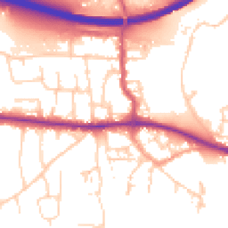Daytime road noise heatmap for PO10 7DP