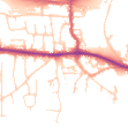 Daytime road noise heatmap for PO10 7EA