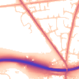 Daytime road noise heatmap for PO10 7FQ