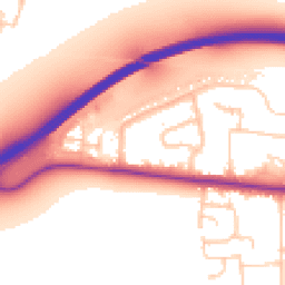 Daytime road noise heatmap for PO10 7LN