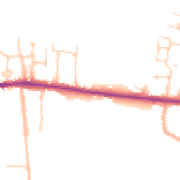 Daytime road noise heatmap for PO10 8EY
