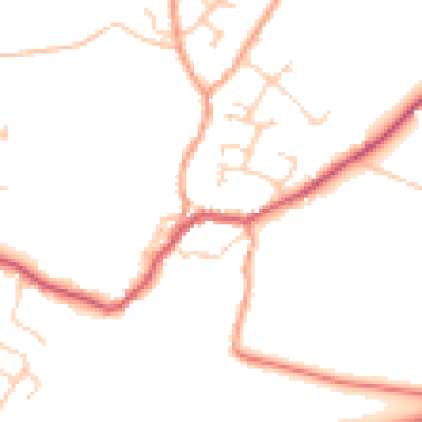 Daytime road noise heatmap for PO10 8SH