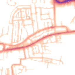 Daytime road noise heatmap for PO12 1LX