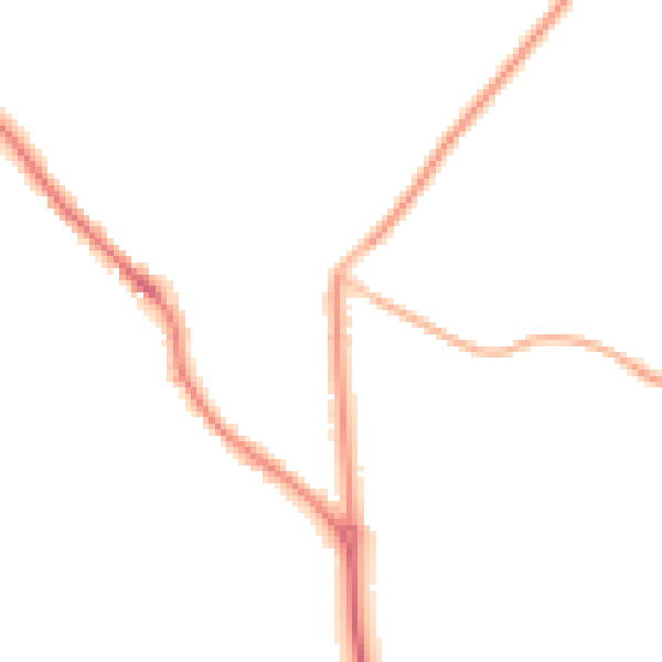 Night-time road noise heatmap for PO17 5PF