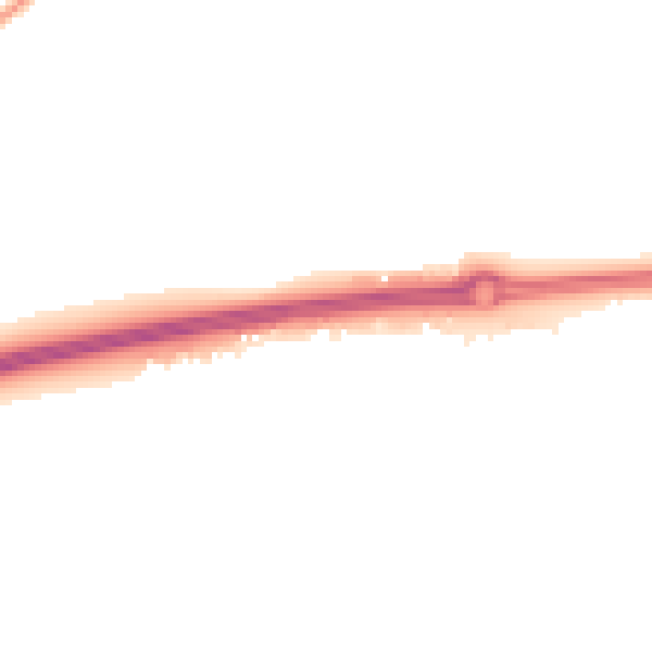 Night-time road noise heatmap for PO18 0DU
